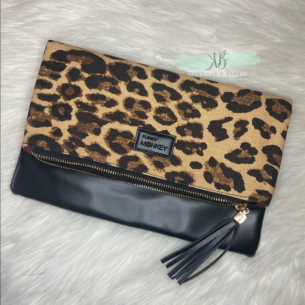 Funky Monkey Leopard Clutch